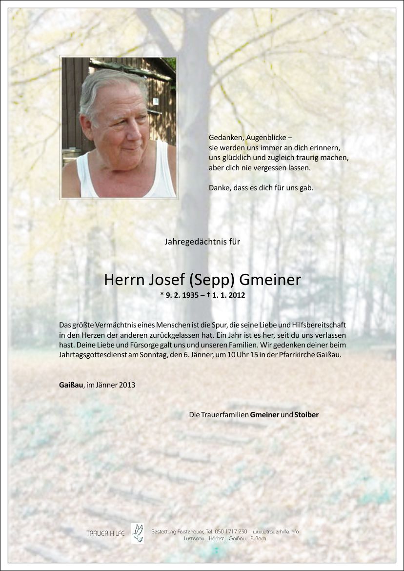 Josef (Sepp) Gmeiner